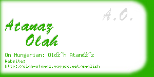 atanaz olah business card